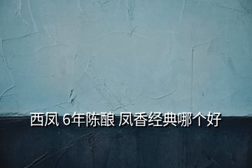 西鳳 6年陳釀 鳳香經(jīng)典哪個好