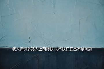 老人摔倒多路人上前攙扶 扶不扶在宜昌不是問(wèn)題