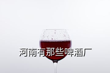 河南有那些啤酒廠