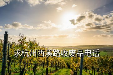 求杭州西溪路收廢品電話