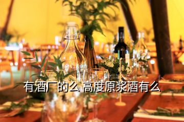 有酒廠的么 高度原漿酒有么