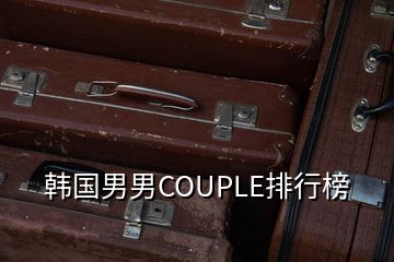 韓國男男COUPLE排行榜