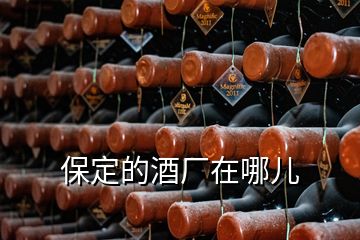 保定的酒廠在哪兒