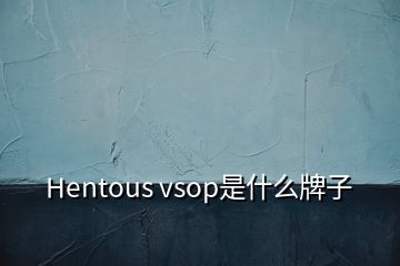 Hentous vsop是什么牌子