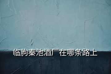 臨朐秦池酒廠在哪條路上