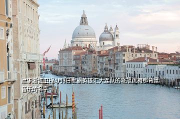 跪求浙江衛(wèi)視4月3日麥霸英雄匯大連隊的曉旭跳舞那背景音樂的名字